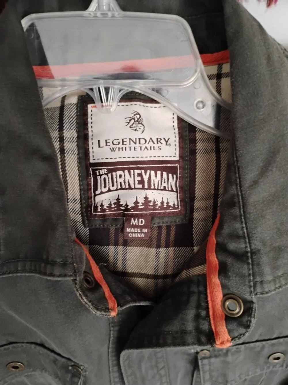 Legendary Whitetails Men's Journeyman Flannel Lined Shirt Jacket Size M Gray